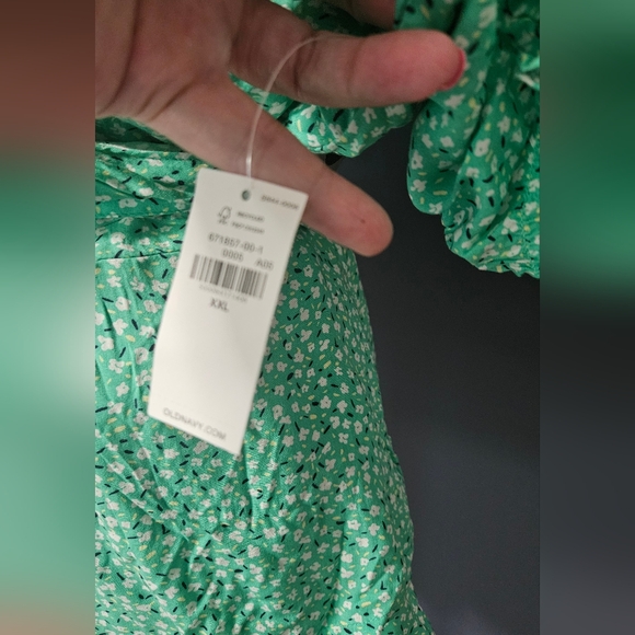 NWT Old Navy floral print ruffle wrap self tie top size XXL - Picture 3 of 8